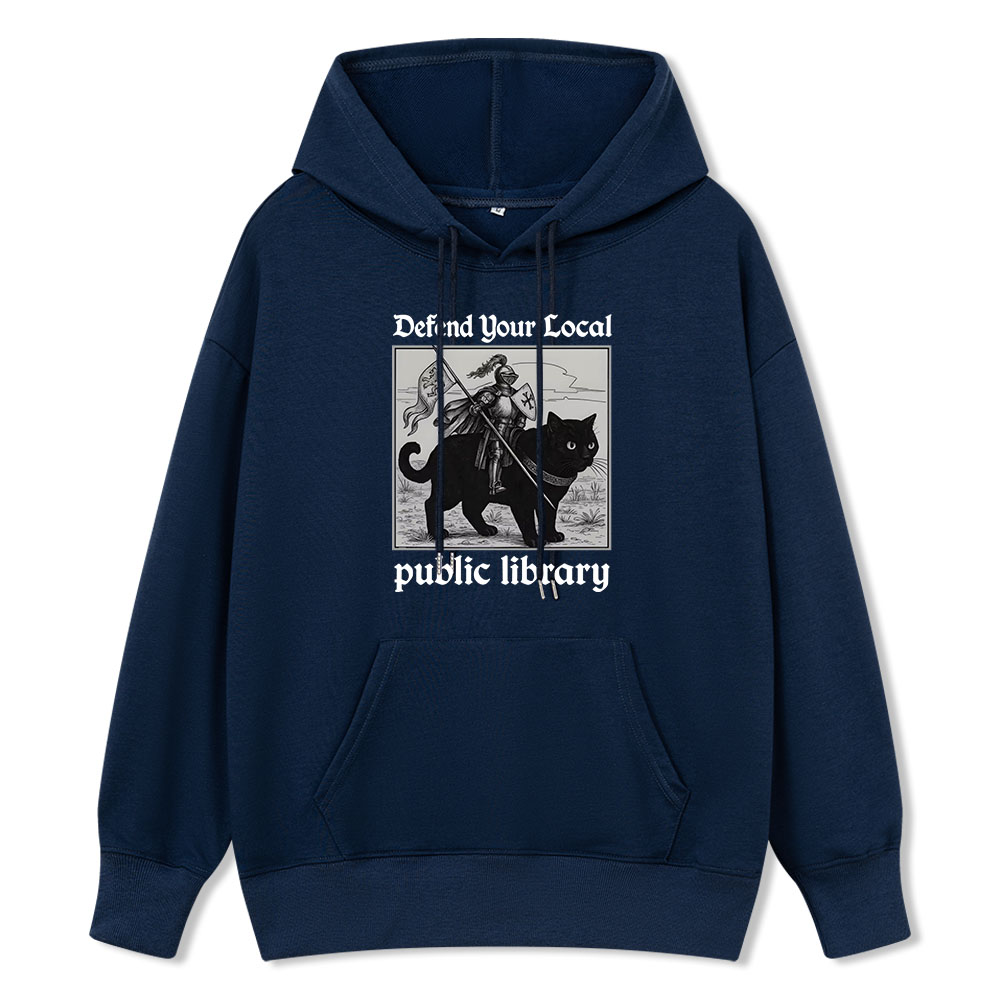 Pagewings Defend Your Local public library Unisex Classic Hoodie