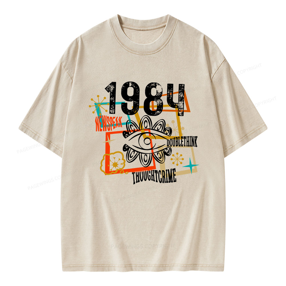 Pagewings 1984 Orwell Unisex Washed T-shirt