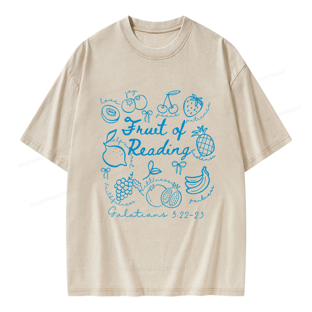 Pagewings Fruit Of Reading Unisex Washed T-shirt