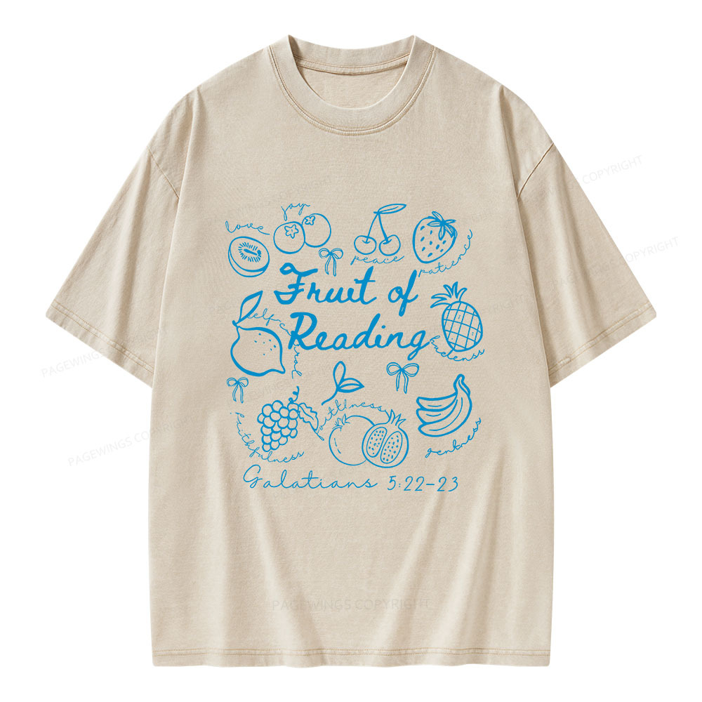 Pagewings Fruit Of Reading Unisex Washed T-shirt