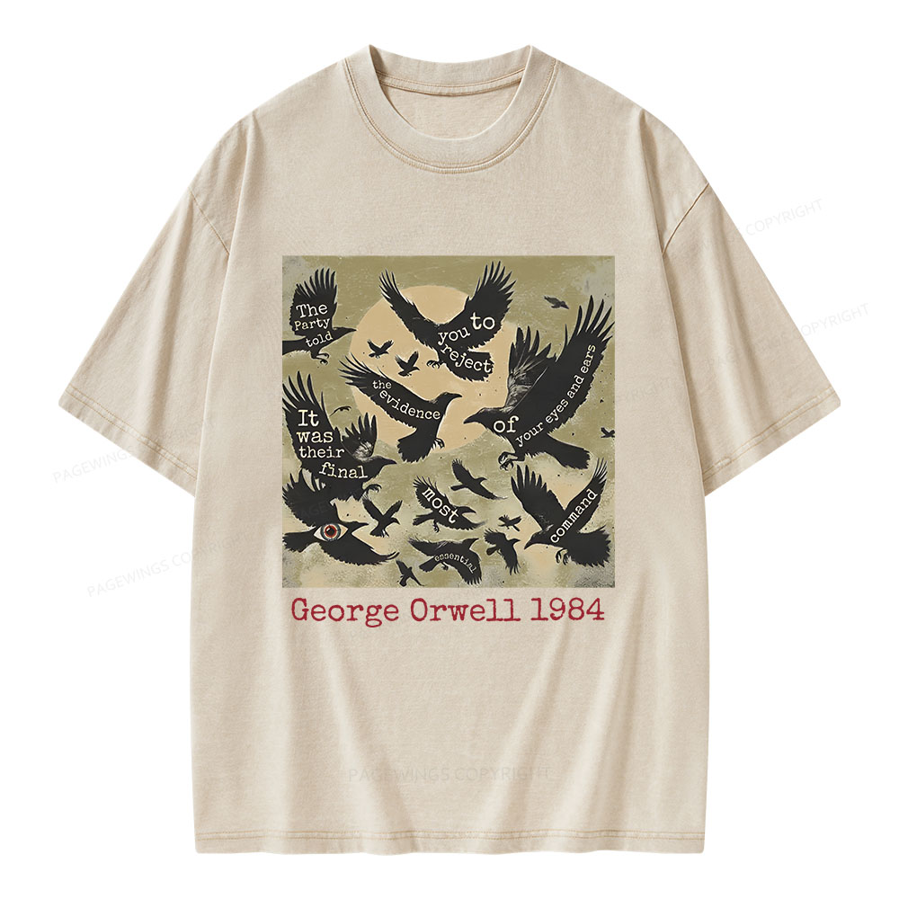 Pagewings It Was Their Final 1984 Unisex Washed T-shirt
