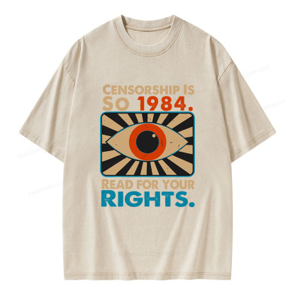Pagewings Read For Your Rights Unisex Washed T-shirt