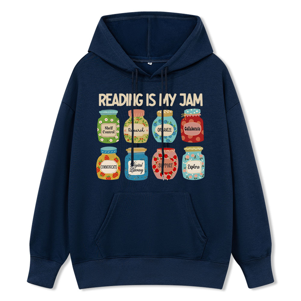 Pagewings Reading is My Jam Bookworm Unisex Classic Hoodie