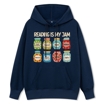 Pagewings Reading is My Jam Bookworm Unisex Classic Hoodie