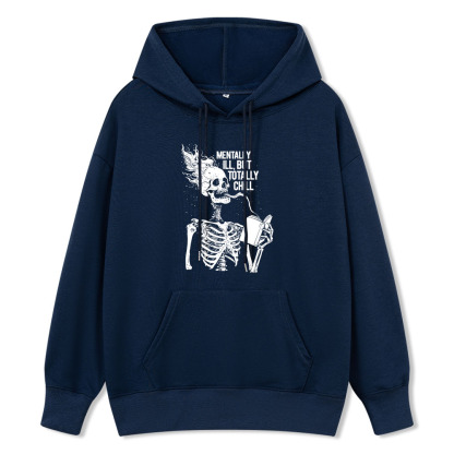 Pagewings Mentally Ill But Totally Chill Unisex Classic Hoodie