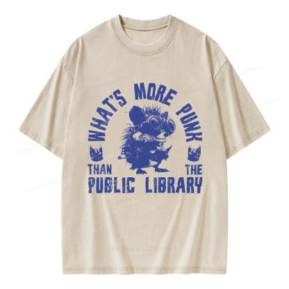 Pagewings What's More Punk Than The Public Library Unisex Washed T-shirt