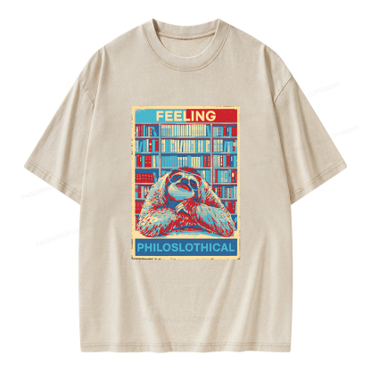 Pagewings Feeling Philoslothical Unisex Washed T-shirt