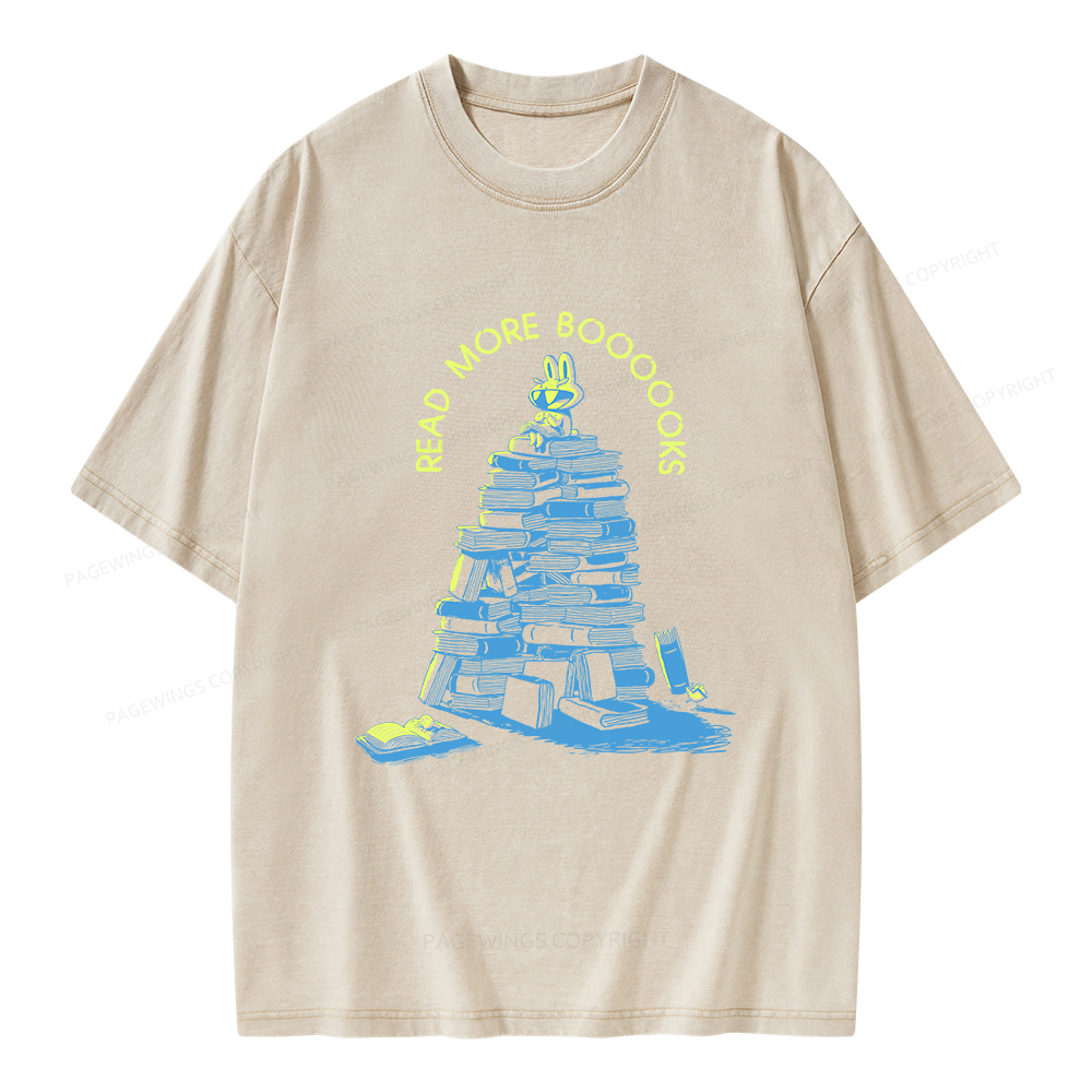 Pagewings Read More Boooooks Unisex Washed T-shirt