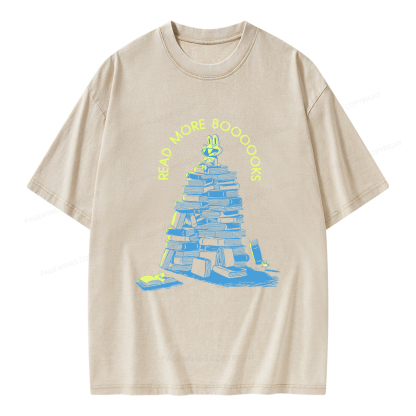 Pagewings Read More Boooooks Unisex Washed T-shirt