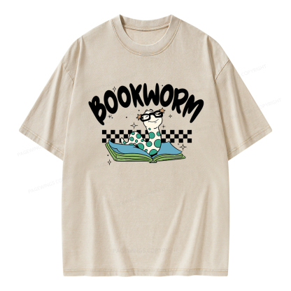 Pagewings Bookworm Unisex Washed T-shirt
