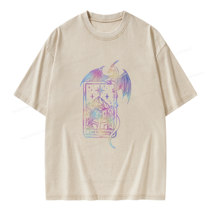 Pagewings Lost In Fantasy Unisex Washed T-shirt