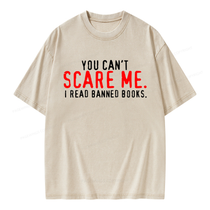 Pagewings You Can’t Scare Me I Read Banned Books Unisex Washed T-shirt