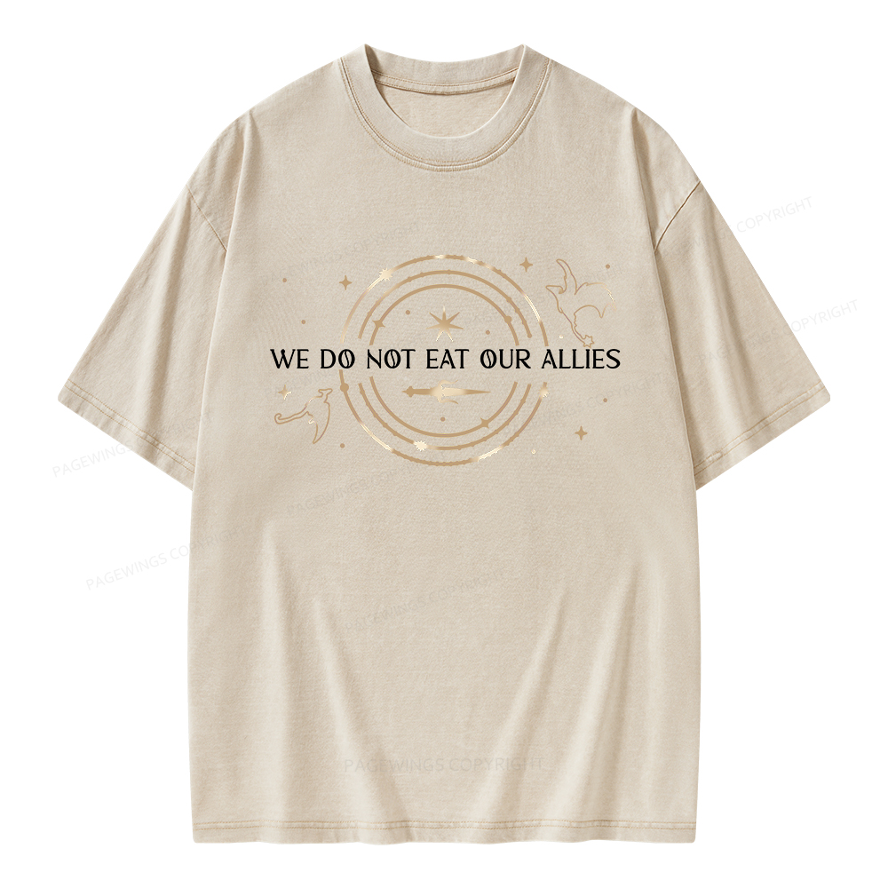Pagewings We Do Not Eat Our Allies Unisex Washed T-shirt