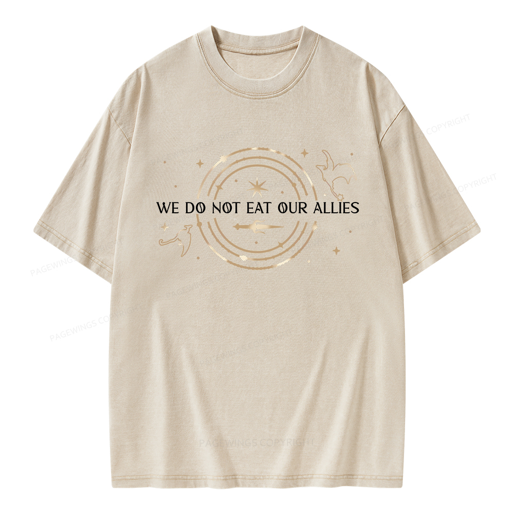 Pagewings We Do Not Eat Our Allies Unisex Washed T-shirt