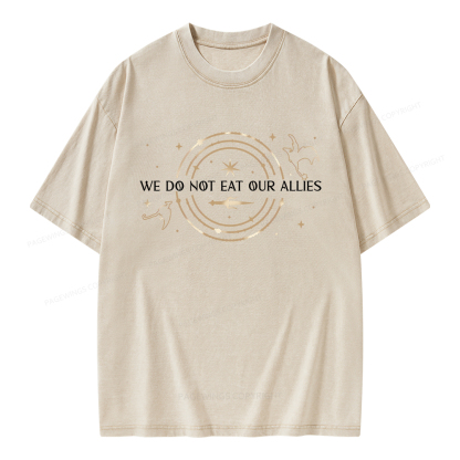 Pagewings We Do Not Eat Our Allies Unisex Washed T-shirt