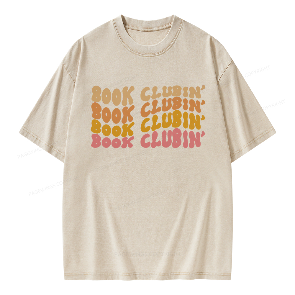 Pagewings Book Clubin’ Unisex Washed T-shirt