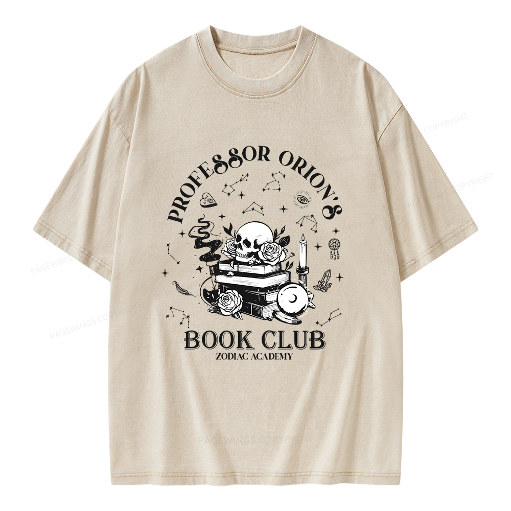 Pagewings Professor Orion's Book Club Unisex Washed T-shirt