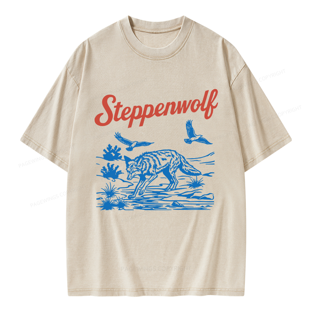 Pagewings Steppenwolf Unisex Washed T-shirt