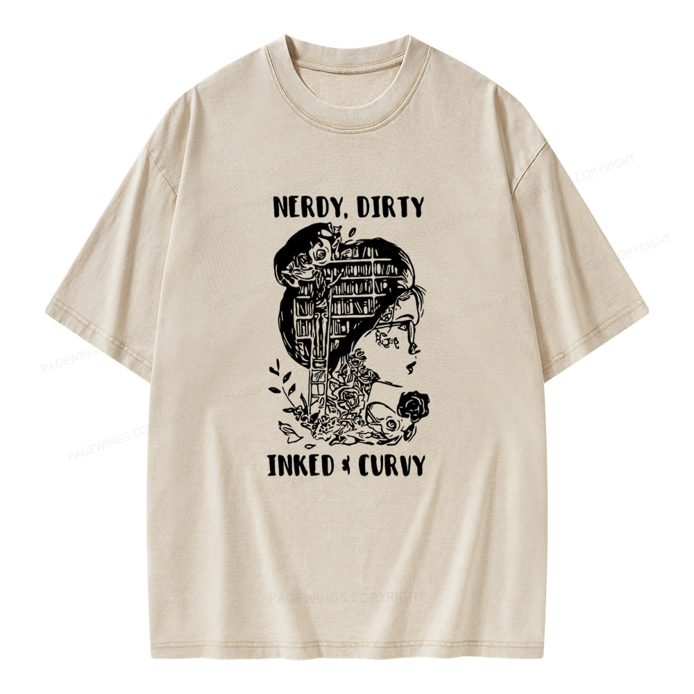 Pagewings A Well Read Woman Is A Dangerous Creature Shirt Unisex Washed T-shirt