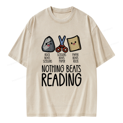 Pagewings Nothing Beats Reading Unisex Washed T-shirt