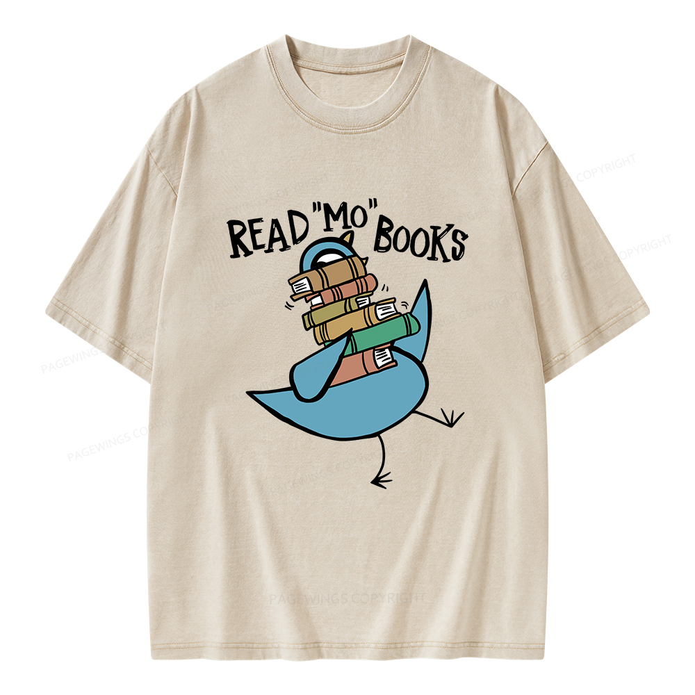 Pagewings Read More Books Unisex Washed T-shirt