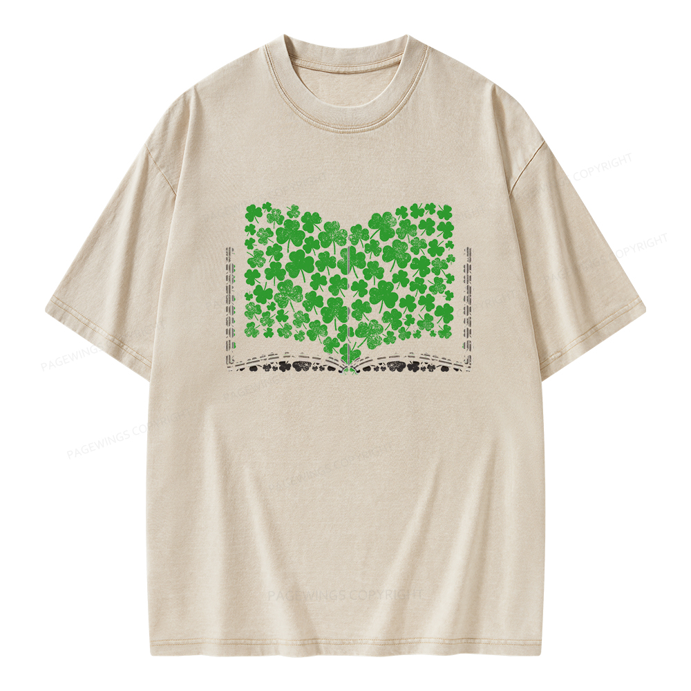 Pagewings Clover Creative Books Unisex Washed T-shirt