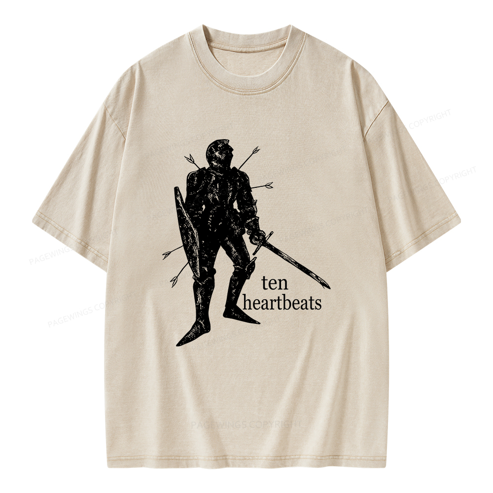 Pagewings Ten Heartbeats Unisex Washed T-shirt