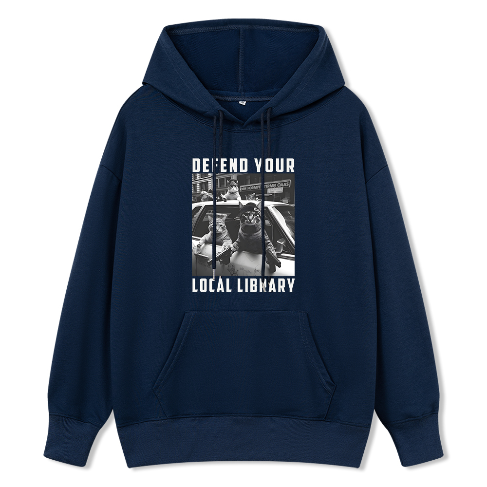 Pagewings Defend Your Local Library Unisex Classic Hoodie