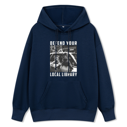 Pagewings Defend Your Local Library Unisex Classic Hoodie