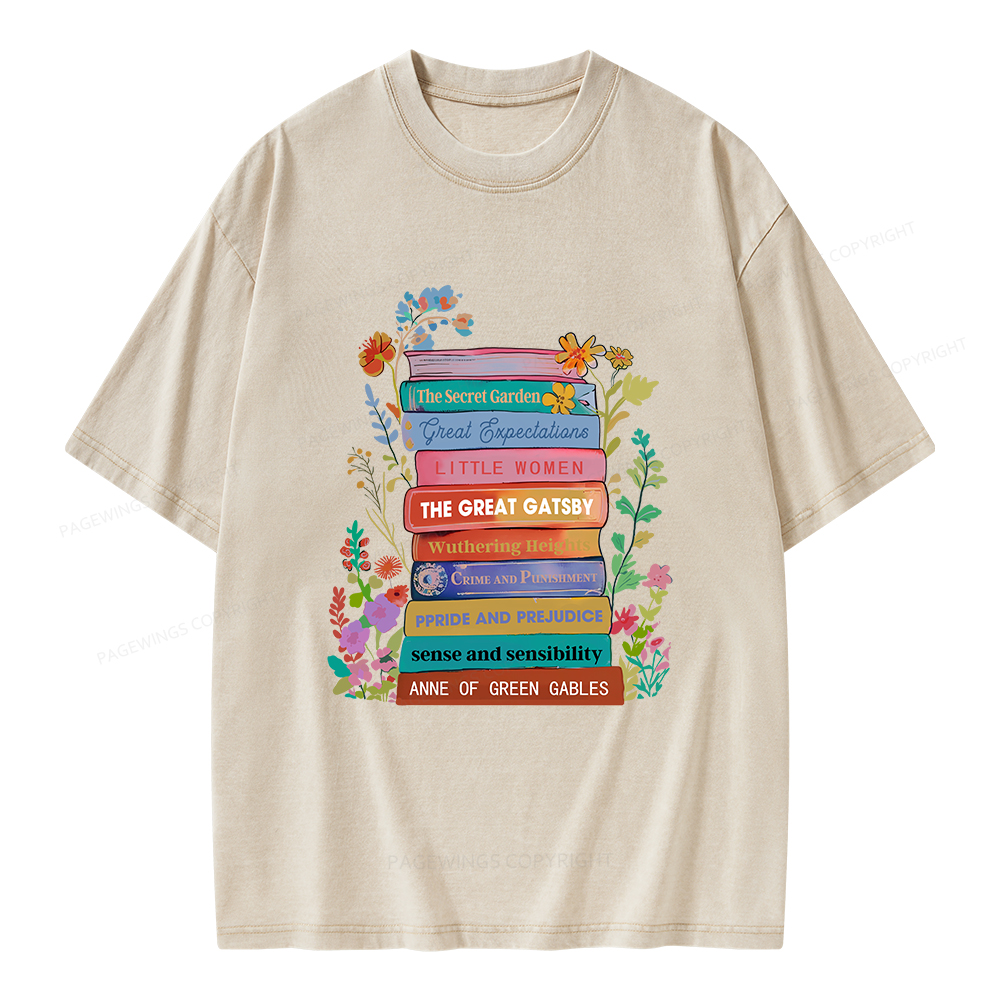 Pagewings Personalized Book Name Unisex Washed T-shirt