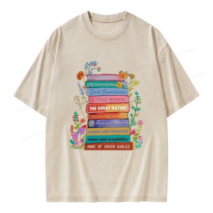 Pagewings Personalized Book Name Unisex Washed T-shirt