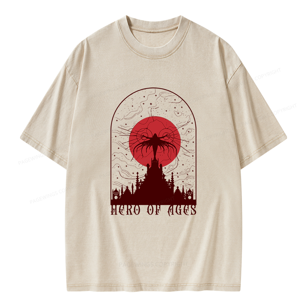 Pagewings Mist Bookish Unisex Washed T-shirt