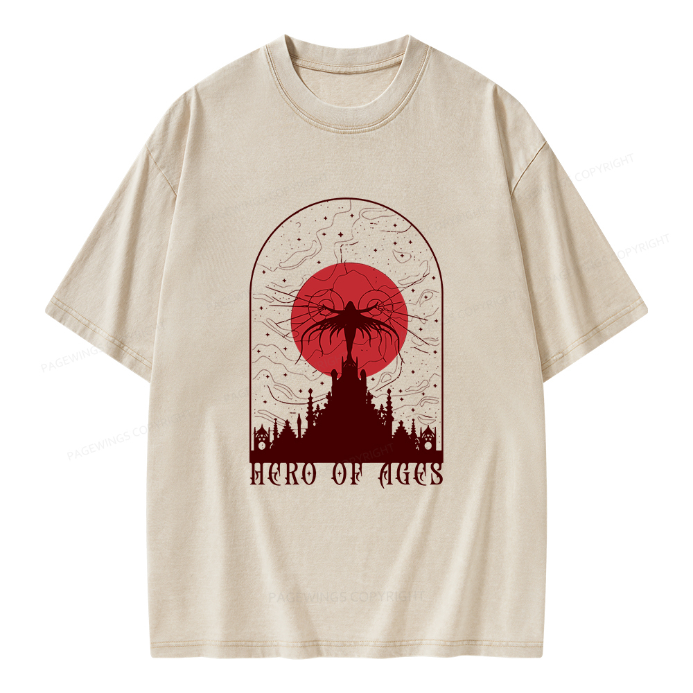 Pagewings Mist Bookish Unisex Washed T-shirt