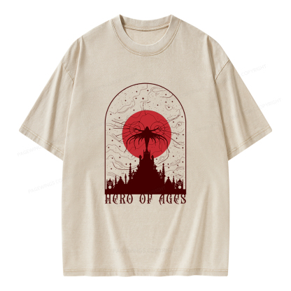 Pagewings Mist Bookish Unisex Washed T-shirt