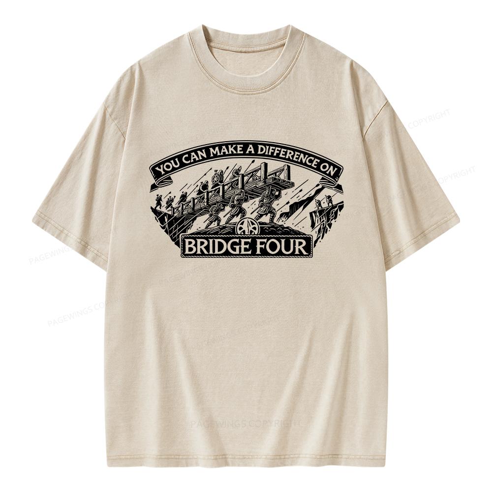 Pagewings Bridge Four Unisex Washed T-shirt