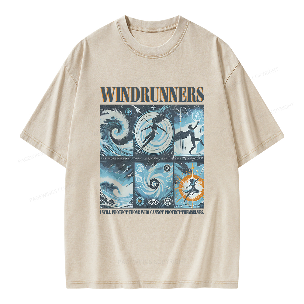 Pagewings Windrunners Unisex Washed T-shirt
