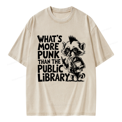 Pagewings What’s More Punk Than The Public Library Unisex Washed T-shirt