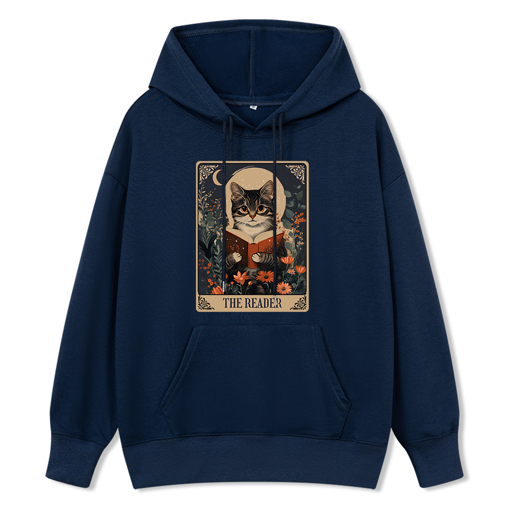 Pagewings The Reader Tarot Card Cat Unisex Classic Hoodie
