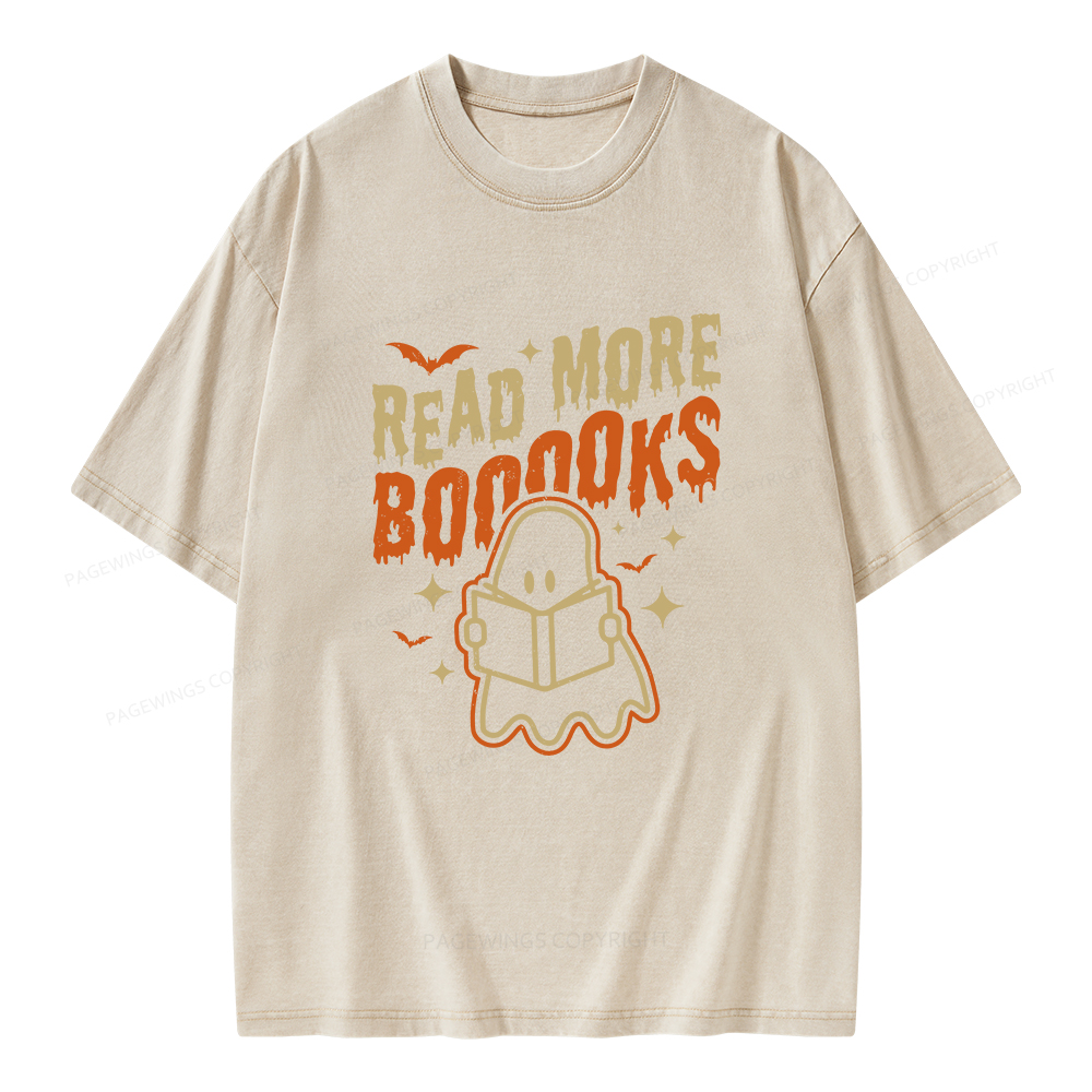 Pagewings Read More Booooks Unisex Washed T-shirt
