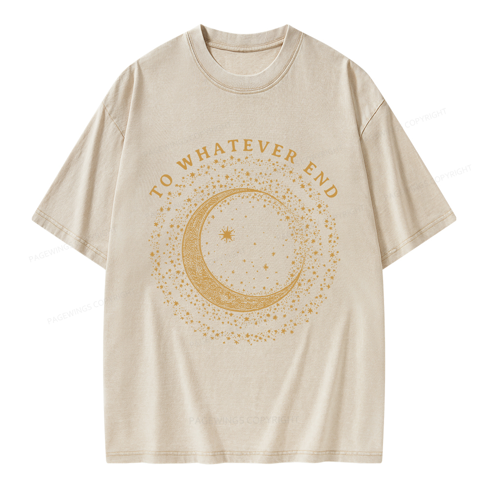 Pagewings To Whatever End Unisex Washed T-shirt