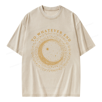 Pagewings To Whatever End Unisex Washed T-shirt