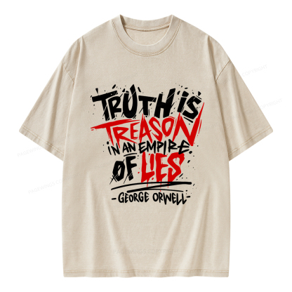 Pagewings Truth Is Treason In An Empire Of Lies Unisex Washed T-shirt