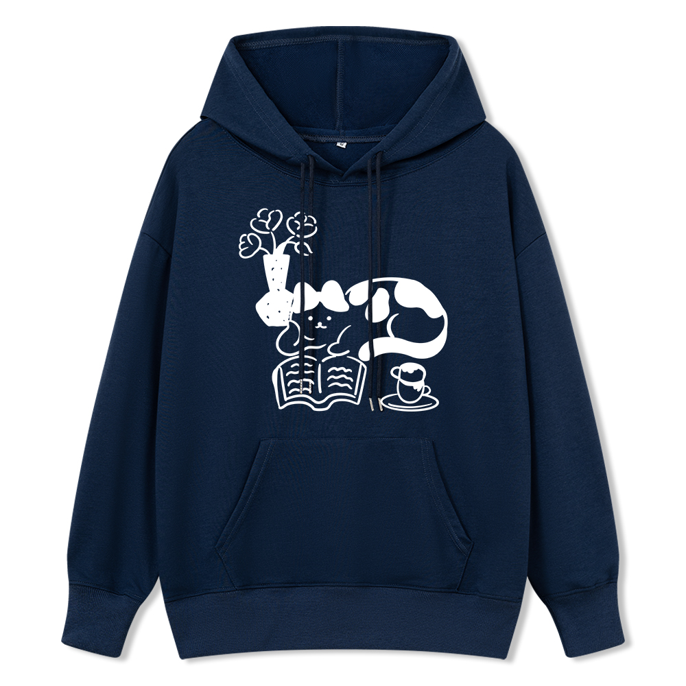 Pagewings The Cat Who Loves Reading Unisex Classic Hoodie