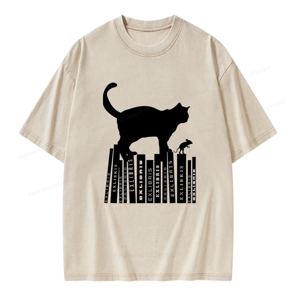 Pagewings Bookplate Creative T-shirt Unisex Washed T-shirt