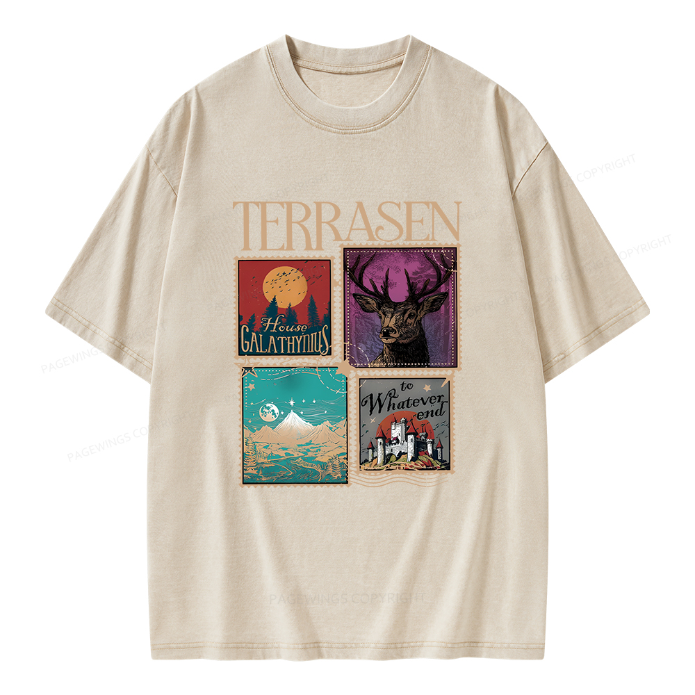 Pagewings To Whatever End Unisex Washed T-shirt