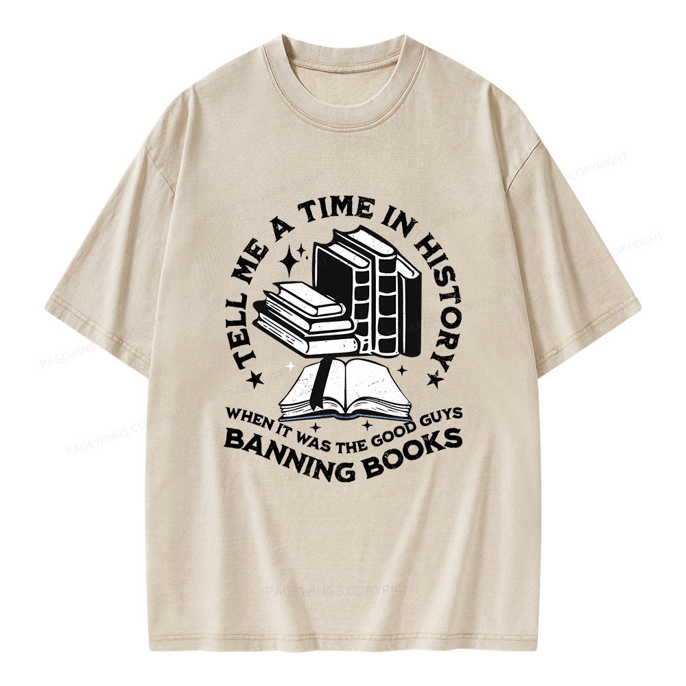 Pagewings When It Was The Good Guys Banning Books Unisex Washed T-shirt