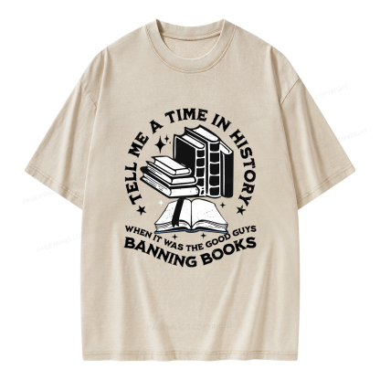 Pagewings When It Was The Good Guys Banning Books Unisex Washed T-shirt