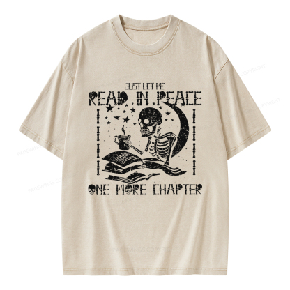 Pagewings Just Let Me Read In Peace Unisex Washed T-shirt
