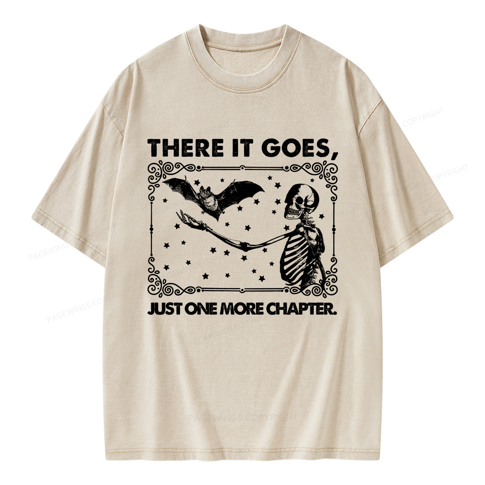 Pagewings There It Goes Just One More Chapter Unisex Washed T-shirt