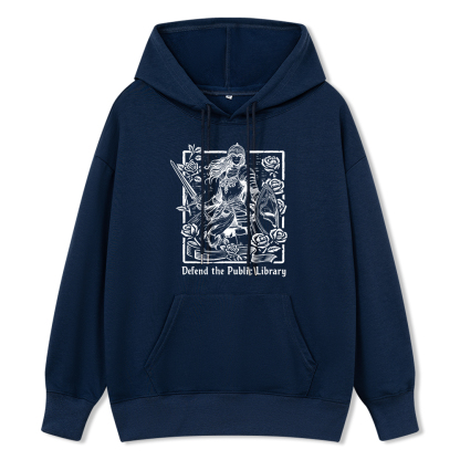 Pagewings Defend The Public Library Unisex Classic Hoodie